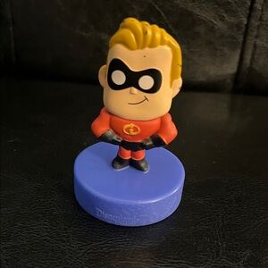 Disney Pixar Red Superhero Figurine - Boy Character on Blue Base